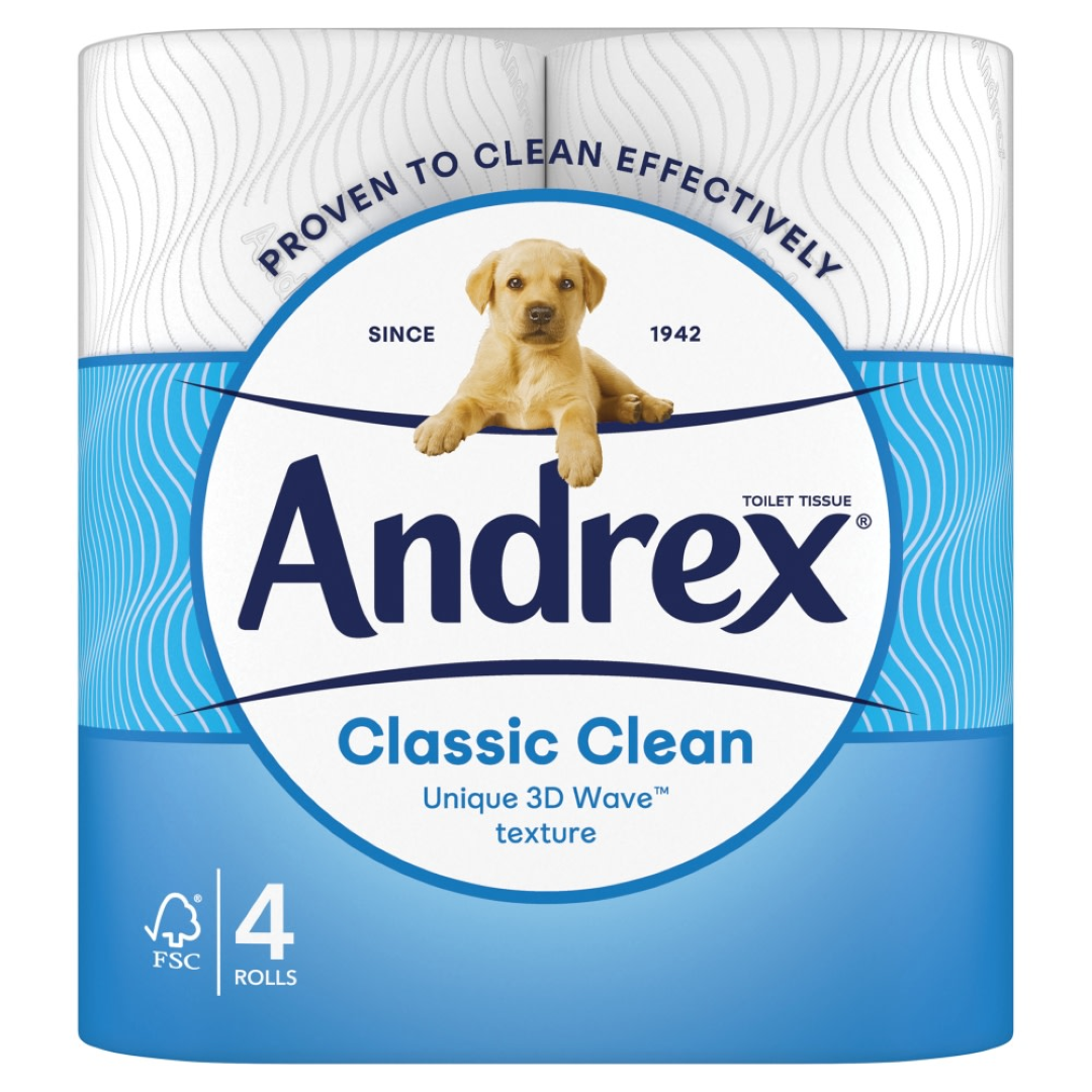 ANDREX TOILET TISSUE CLASSIC CLEAN 4'S